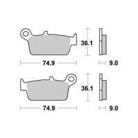 Jeu de plaquettes ap racing standard organique avant/arrière