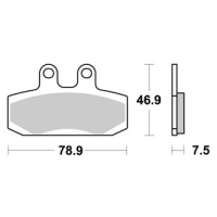 Jeu de plaquettes ap racing standard organique avant/arrière