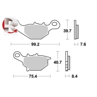 Jeu de plaquettes ap racing off-road mx  racing   avant/arrière