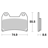 Jeu de plaquettes ap racing route racing métal fritté nouvelle technologie avant