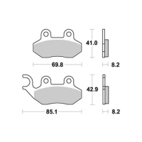 Jeu de plaquettes ap racing standard organique avant/arrière