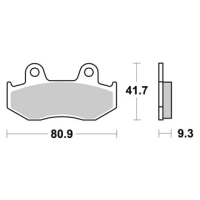 Jeu de plaquettes ap racing maxi scooter métal fritté avant/arrière