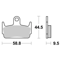 Jeu de plaquettes ap racing standard organique avant/arrière