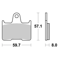 Jeu de plaquettes ap racing standard organique avant/arrière