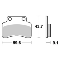 Jeu de plaquettes ap racing standard organique avant/arrière