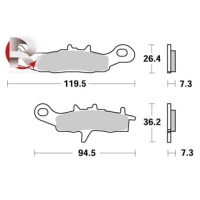 Jeu de plaquettes ap racing off-road mx    avant/arrière