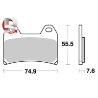Jeu de plaquettes ap racing standard organique avant/arrière