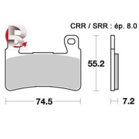 Jeu de plaquettes ap racing standard organique avant/arrière