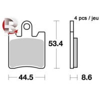 Jeu de plaquettes ap racing standard organique avant/arrière
