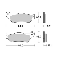 Jeu de plaquettes ap racing standard organique avant/arrière