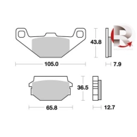 Jeu de plaquettes ap racing standard organique avant/arrière