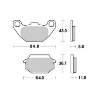 Jeu de plaquettes ap racing maxi scooter métal fritté avant/arrière