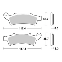 Jeu de plaquettes ap racing maxi scooter métal fritté avant/arrière