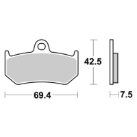 Jeu de plaquettes ap racing standard organique avant/arrière