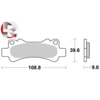 Jeu de plaquettes de frein arrières ap racing route métal fritté lmp366sr pour un étrier