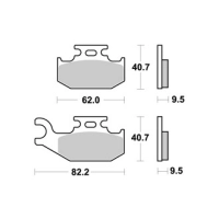 Jeu de plaquettes ap racing off-road mx  racing   avant/arrière