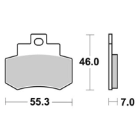 Jeu de plaquettes ap racing maxi scooter métal fritté avant/arrière