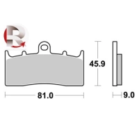 Jeu de plaquettes ap racing standard organique avant/arrière