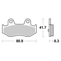 Jeu de plaquettes ap racing maxi scooter métal fritté avant/arrière