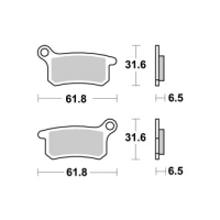 Jeu de plaquettes ap racing off-road mx    avant/arrière