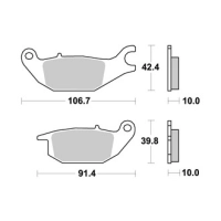 Jeu de plaquettes ap racing standard organique avant/arrière