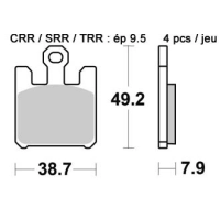 Jeu de plaquettes ap racing route racing métal fritté  avant