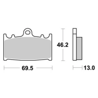 Jeu de plaquettes ap racing standard organique avant/arrière