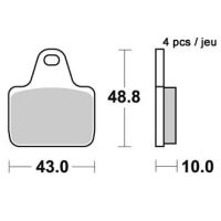 Jeu de plaquettes ap racing route racing carbone  avant