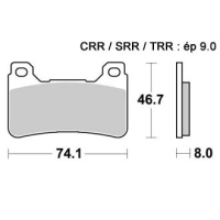 Jeu de plaquettes ap racing route racing métal fritté  avant