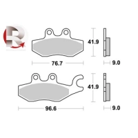 Jeu de plaquettes ap racing maxi scooter métal fritté avant/arrière