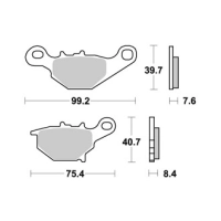 Jeu de plaquettes ap racing off-road mx  racing   avant/arrière