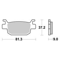 Jeu de plaquettes ap racing route métal fritté arrière