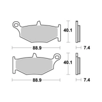 Jeu de plaquettes ap racing standard organique avant/arrière