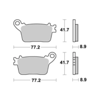 Jeu de plaquettes de frein arrières ap racing route métal fritté lmp434sr pour un étrier