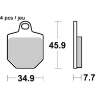 Jeu de plaquettes ap racing off-road mx  racing   avant/arrière