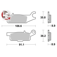 Jeu de plaquettes ap racing off-road mx    avant/arrière