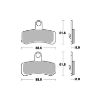 Jeu de plaquettes ap racing route métal fritté avant