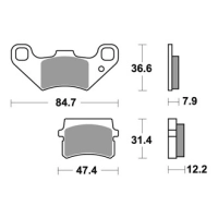 Jeu de plaquettes ap racing standard organique avant/arrière