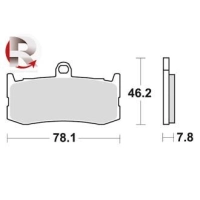 Jeu de plaquettes ap racing route métal fritté avant