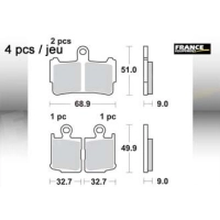 Jeu de plaquettes ap racing route métal fritté avant