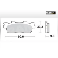 Jeu de plaquettes ap racing maxi scooter métal fritté avant/arrière