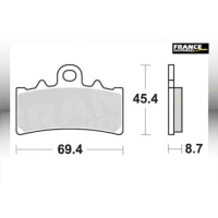 Jeu de plaquettes ap racing standard organique avant/arrière