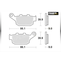 Jeu de plaquettes de frein arrières ap racing route métal fritté lmp481sr pour un étrier