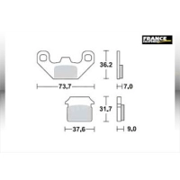 Jeu de plaquettes ap racing standard organique avant/arrière