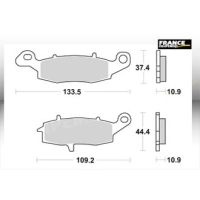 Jeu de plaquettes ap racing standard organique avant/arrière