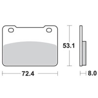 Jeu de plaquettes ap racing standard organique avant/arrière