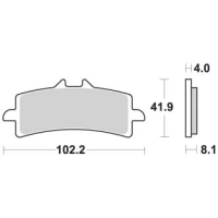 Jeu de plaquettes ap racing route racing métal fritté  avant