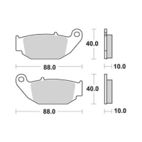 Jeu de plaquettes ap racing standard organique avant/arrière