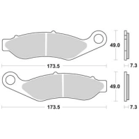 Jeu de plaquettes ap racing route métal fritté avant