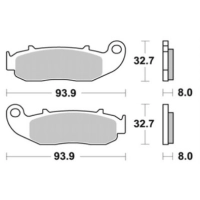 Jeu de plaquettes ap racing standard organique avant/arrière